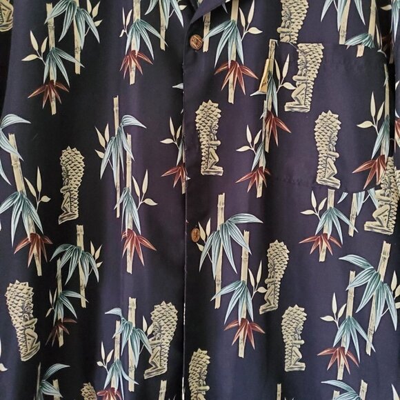 Coconut Pier By Top Image USA Button Down Tiki Bamboo Hawaiian Shirt Size Large - Picture 4 of 8